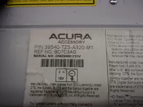 72663 ACURA Media Navigation Touchscreen Radio Receiver Cd #2