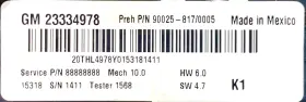 638-08847 CHEVROLET Audio Control Panel Equinox #2