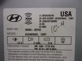74093 HYUNDAI Bluetooth Navigation Radio Receiver Cd Player #2