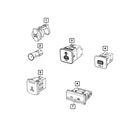 7CG96DX9AA MOPAR Usb Port Front Jeep Cherokee