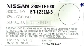 28090ET000 NISSAN Receiver Display Screen Sentra #2