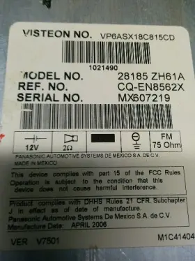 638-50219 NISSAN Audio Radio Receiver Disc Cd Titan #2