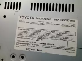 638-50423 TOYOTA Audio Radio Receiver Dash Cd Sienna #3