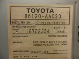 86120-AA020 TOYOTA Radio Fujitsu Receiver Solara #2
