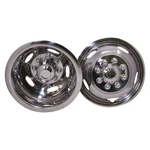 Coast To International 17in Polished Stainless Steel Wheel Simulator Set. Fixed Price $52.00.
