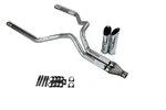 04-08 Dodge Ram 1500 3" Dual Exhaust Kit Y Pipe Slash Tip. Fixed Price $311.01.